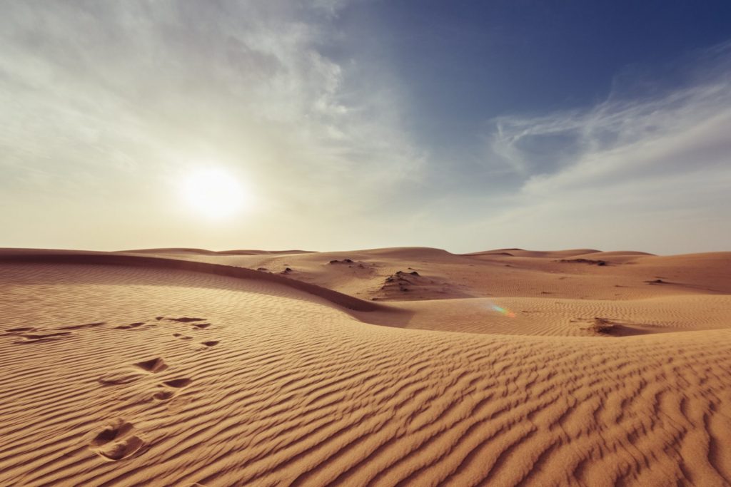 A desert with sunlight whatsapp dp image