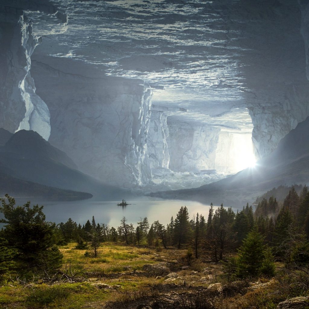 Beautiful fantasy view Caves with jungles