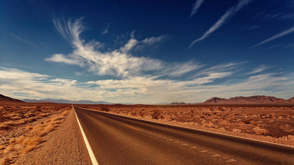 Highway road on desert whatsapp dp image