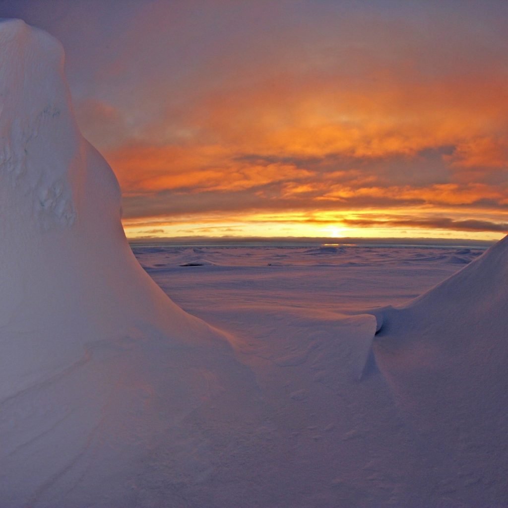 Ice hills with sunset whatsapp dp image