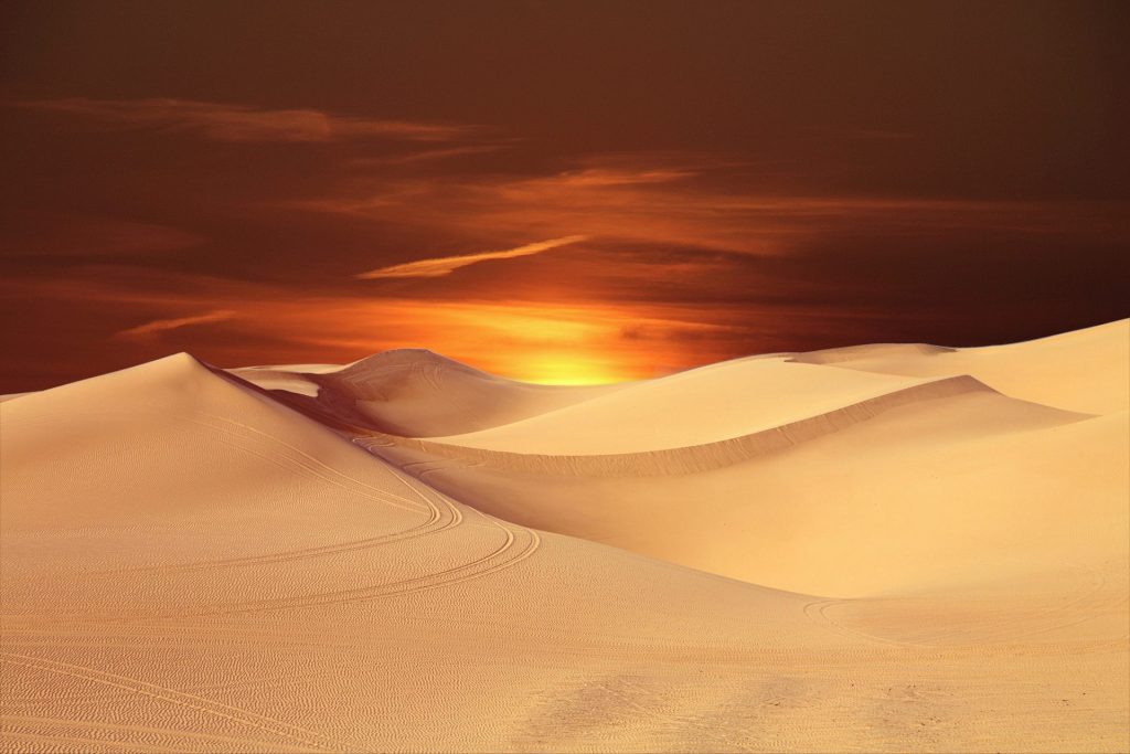Sun in desert whatsapp dp image