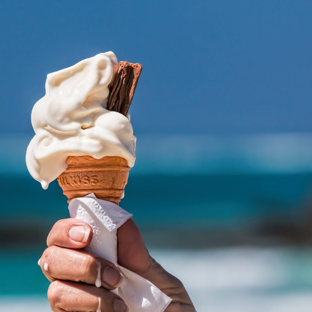 A Man Showing Ice Cream To The Sun Whatsapp Dp Image