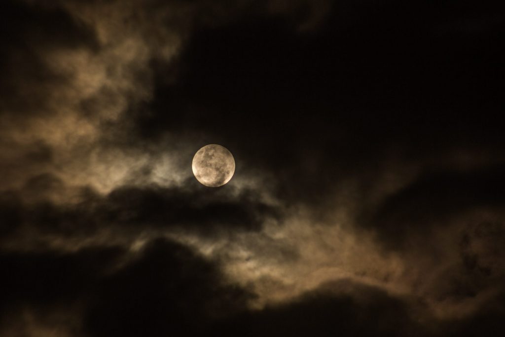 A cloudy moon whatsapp dp image