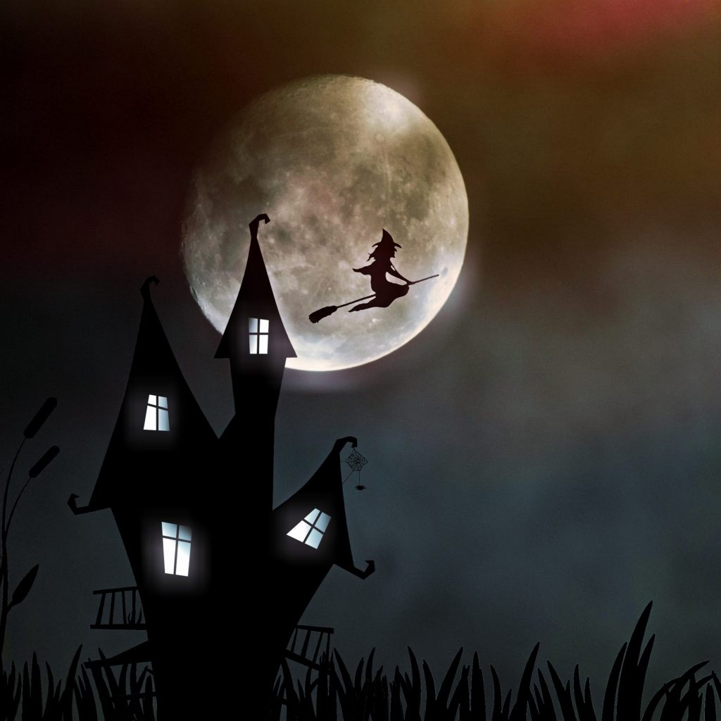 A witchs house in moonlight whatsapp dp image