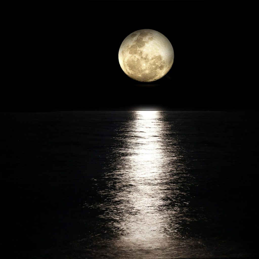 River with moonlight whatsapp dp image