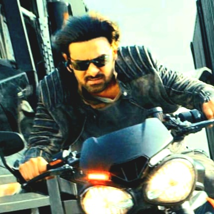 Prabhas Bike Riding In Movie Whatsapp Dp Image