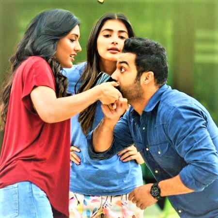 Jr NTR Playing With Heroine Sister In Aravinda Sametha Movie Whatsapp Dp Image