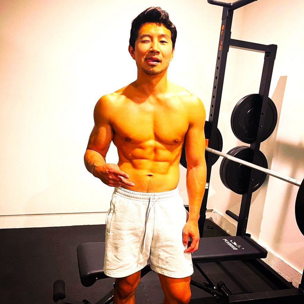Simu Liu Busy In Gym Workout WhatsApp DP Image
