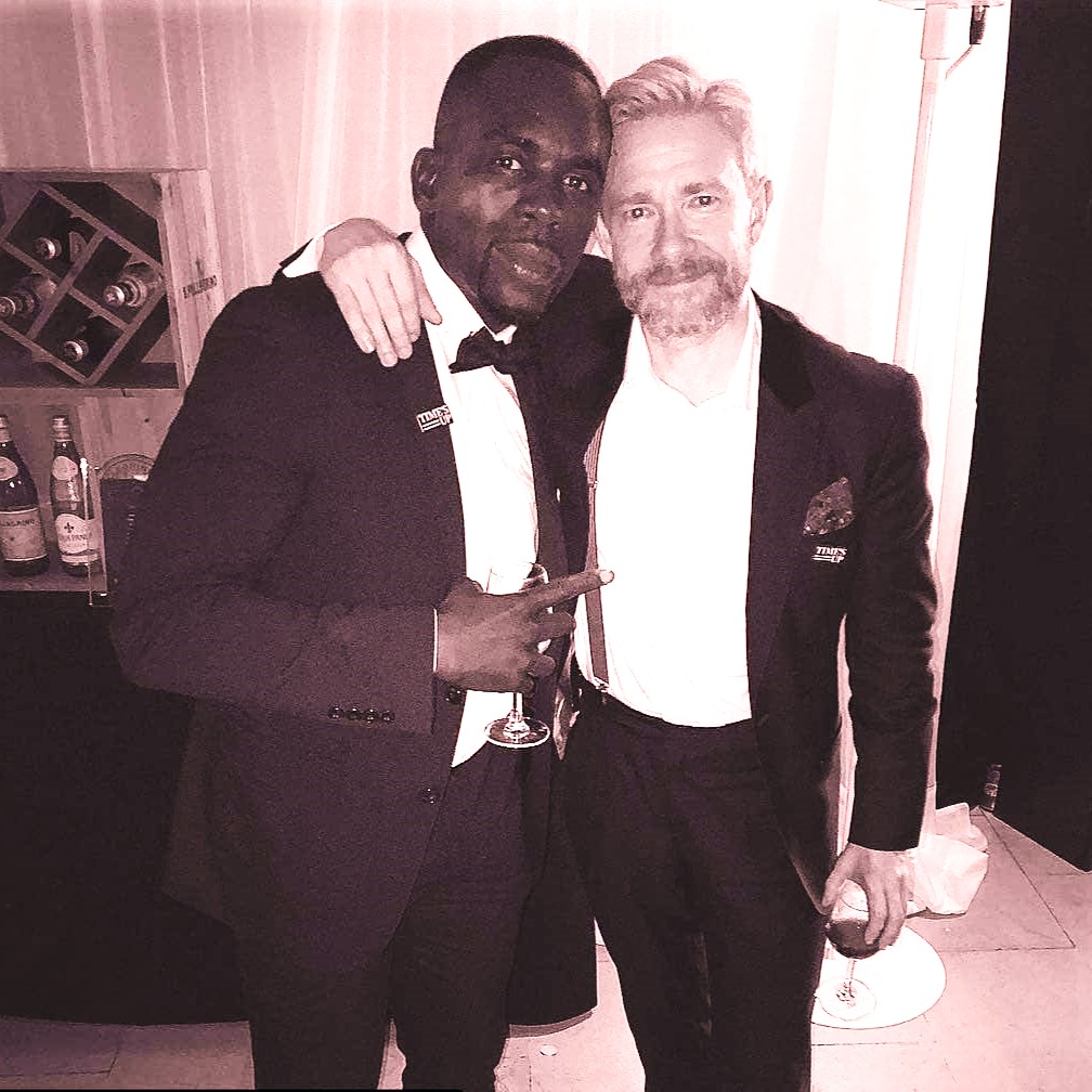 Martin Freeman Enjoying Party With His Friend WhatsApp DP Image