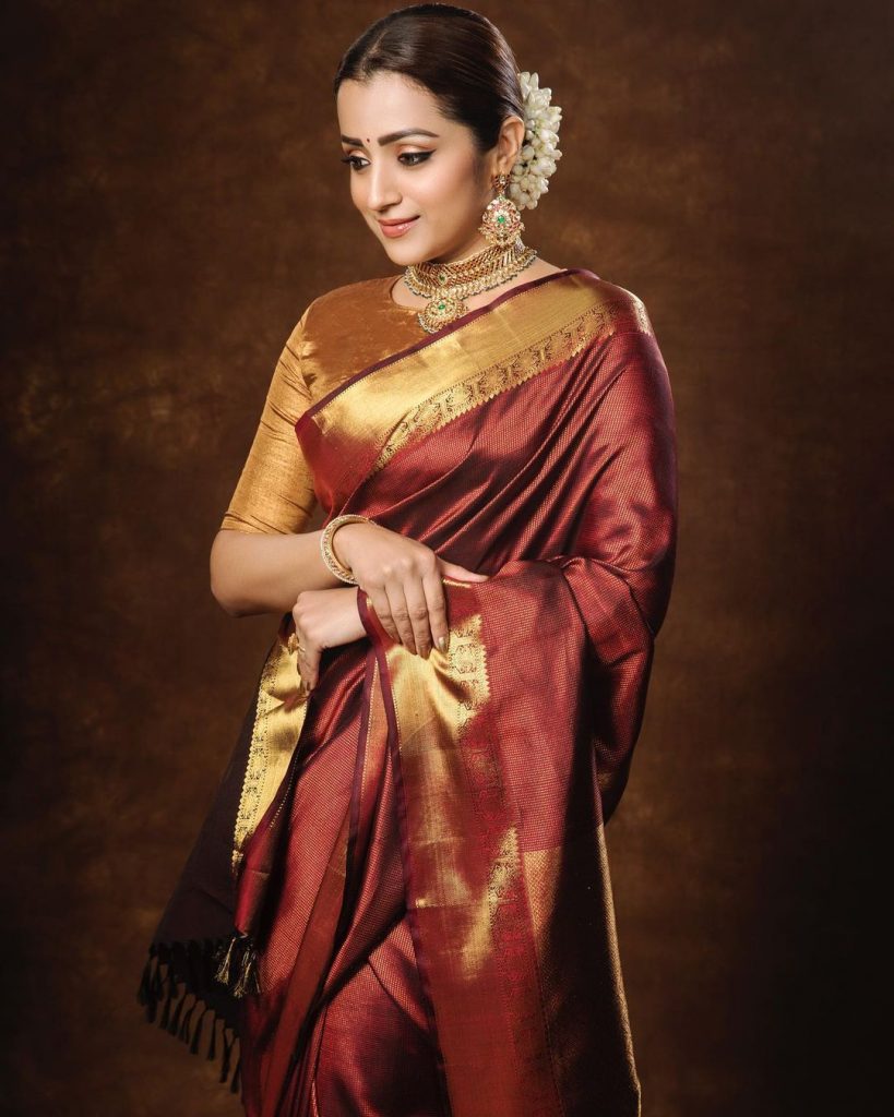 Trisha Krishnan Wear A Gorgeous Saree