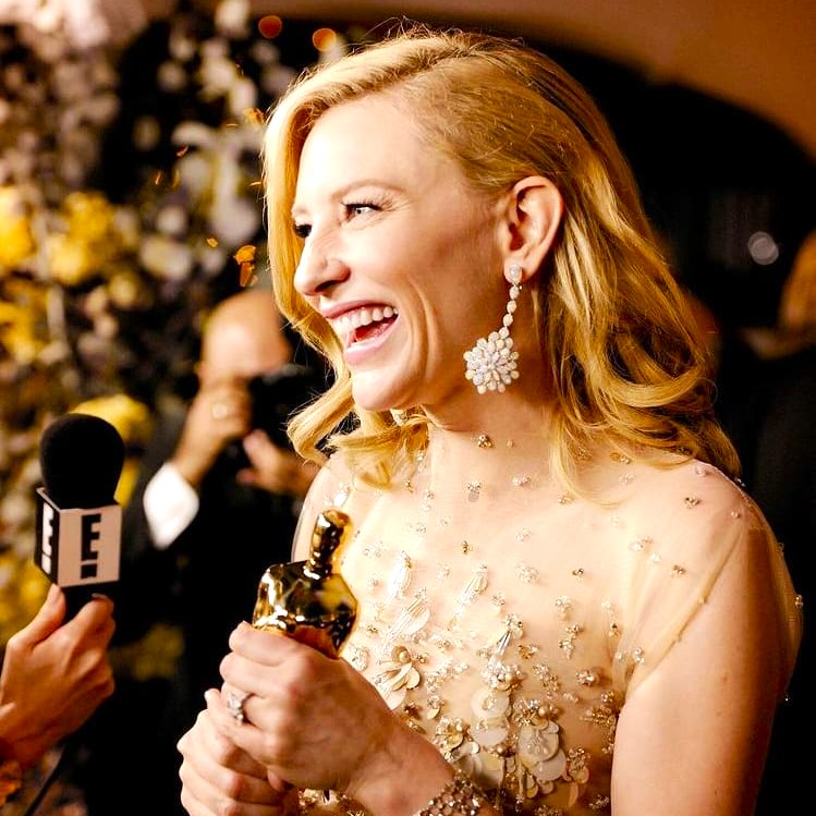 Cate Blanchett Enjoying In The Award Function WhatsApp DP Image