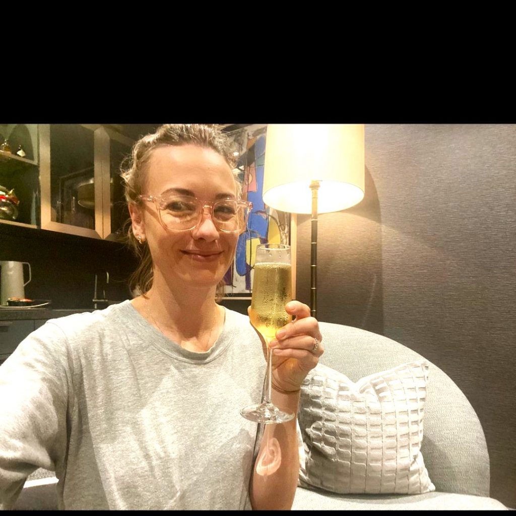 Yvonne Strahovski Enjoying The Drink WhatsApp DP Image