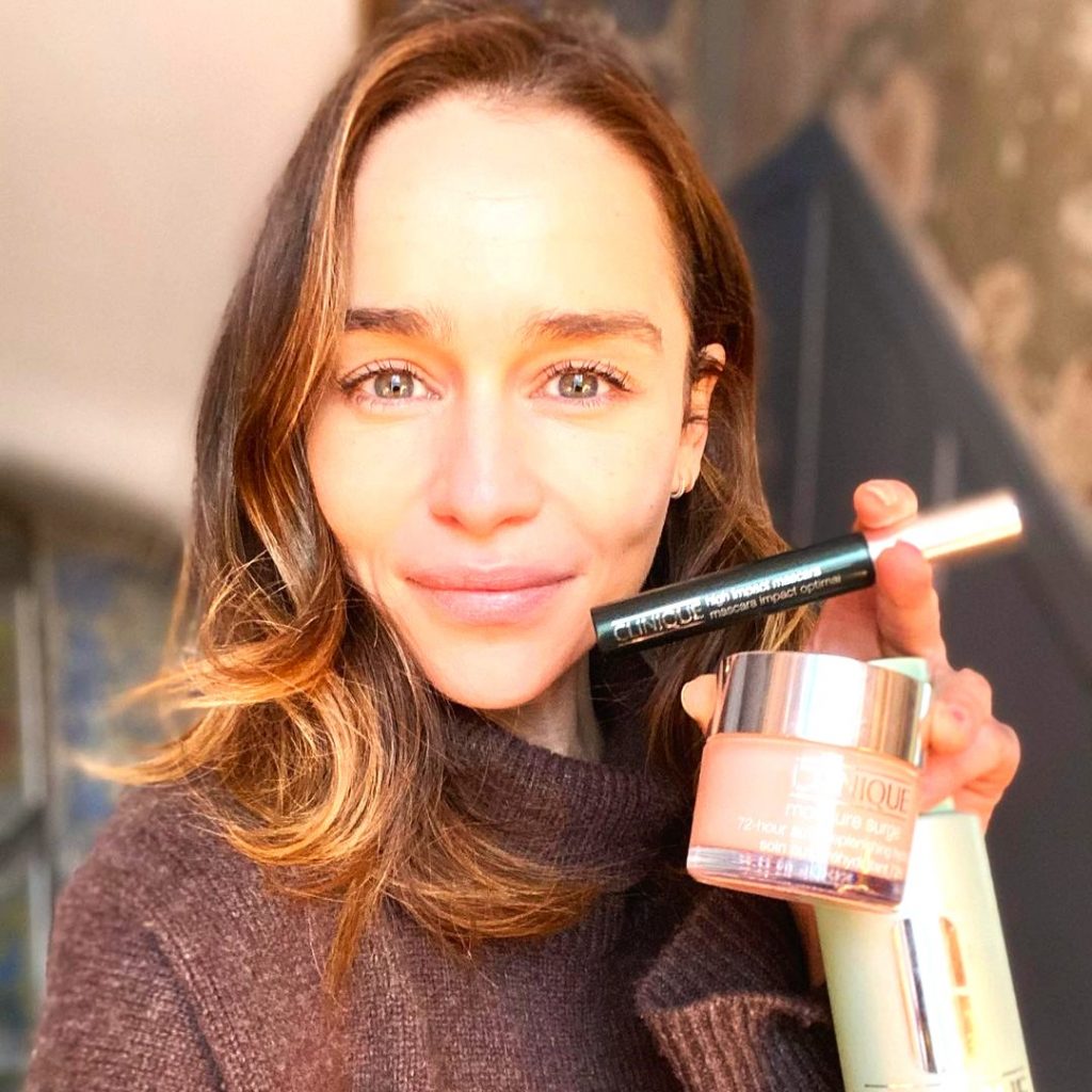 Emilia Clarke And His Beauty Products WhatsApp DP Image