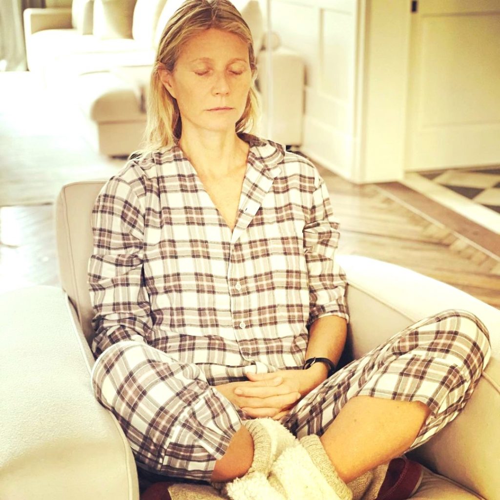 Gwyneth Paltrow Busy In Yoga WhatsApp DP Image