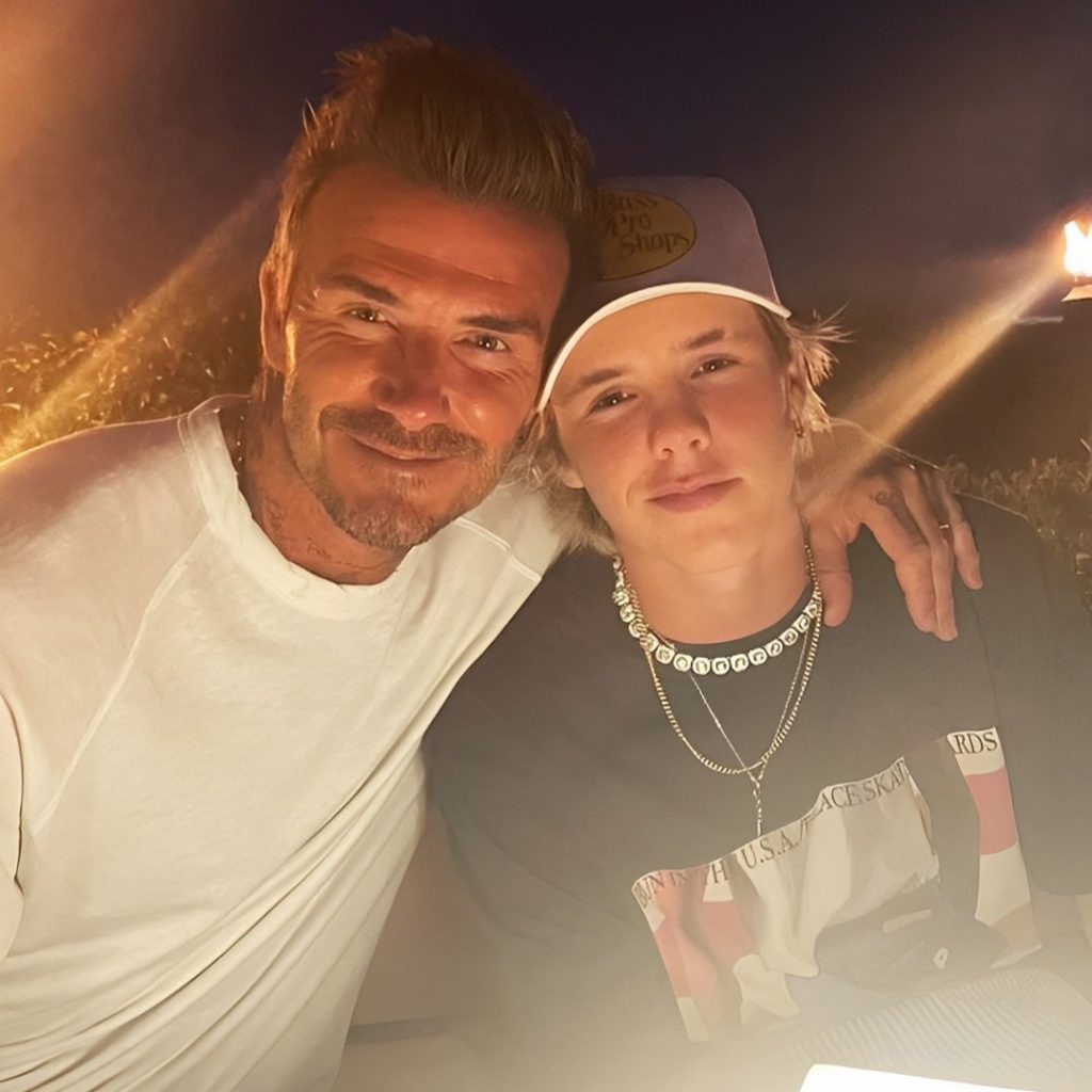 Cruz Beckham And His Father
