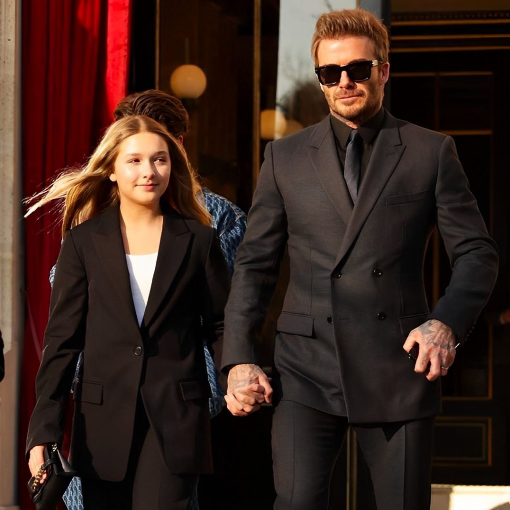 David Beckham And His Daughter Harper Seven
