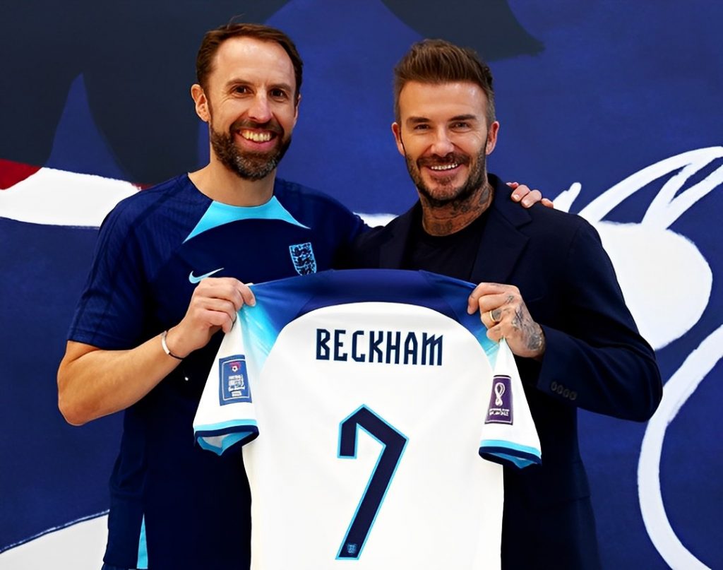 David Beckham And His Jersey