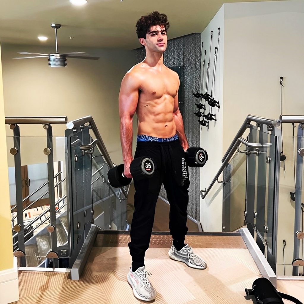 Max Ehrich Busy In Workout