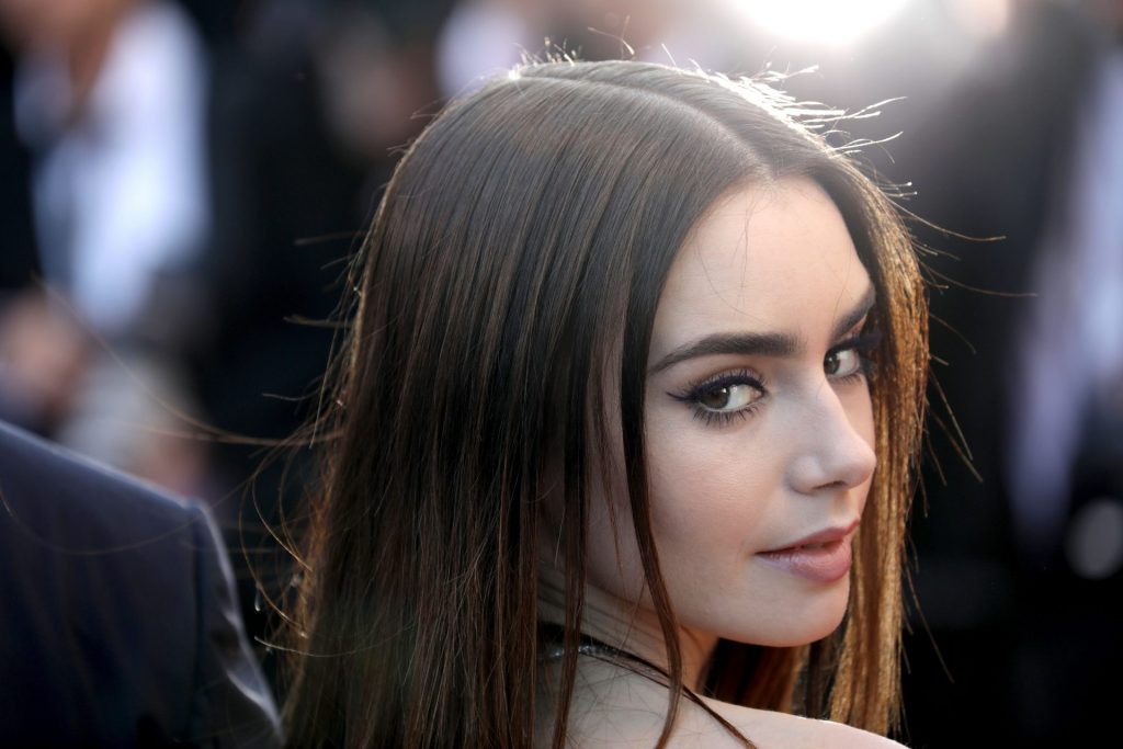 Lily Collins Face Expression