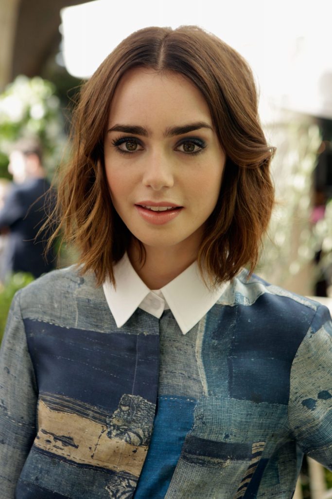 Lily Collins Face Nature