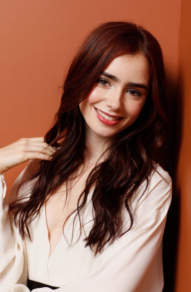 Lily Collins Smile Face